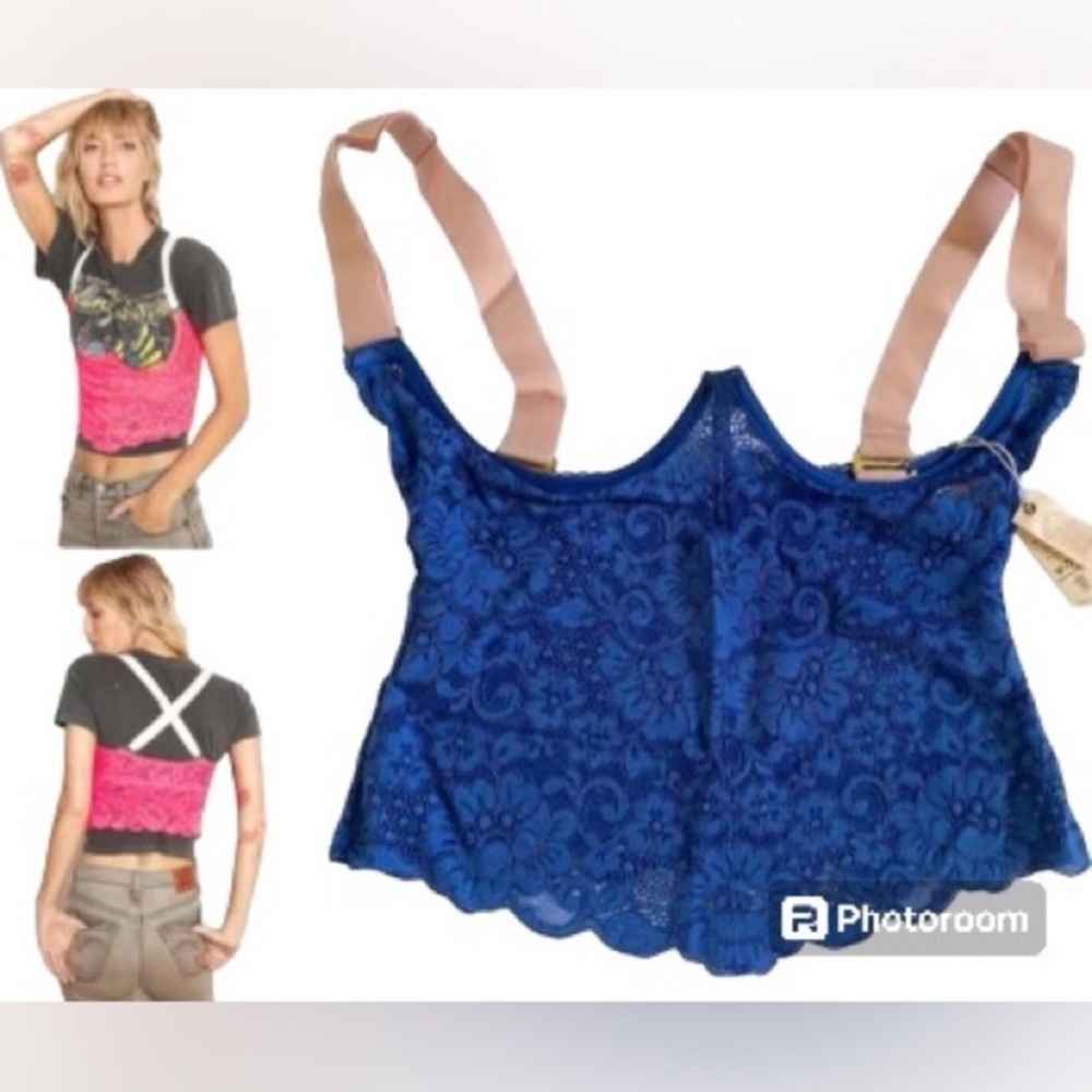 Free People/We are HAH Bust A Move Bustier True Blue Size M